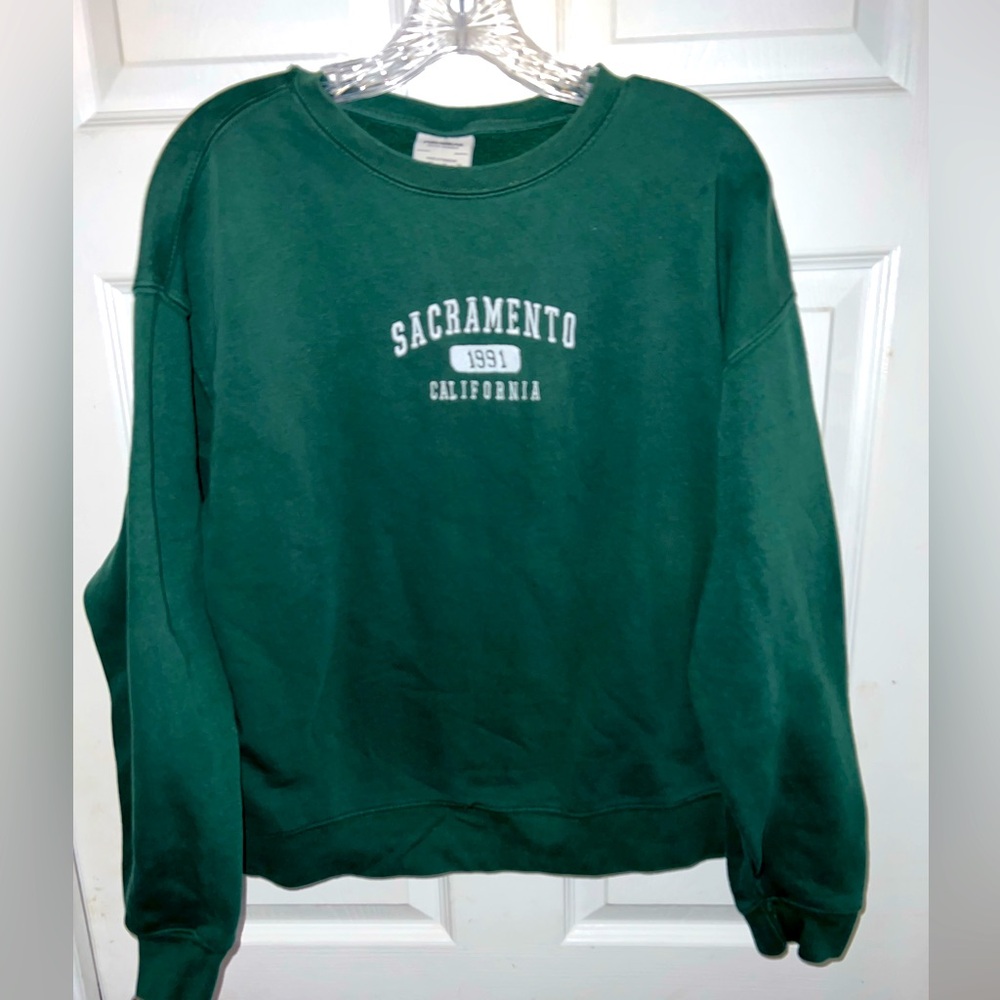 Green Brandy Melville crewneck sweatshirt